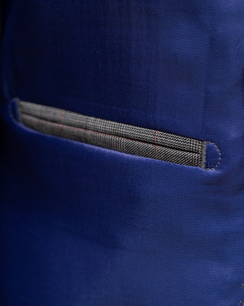 Abito Giotto Principe di Galles Grigio Overcheck Rosso con Gilet