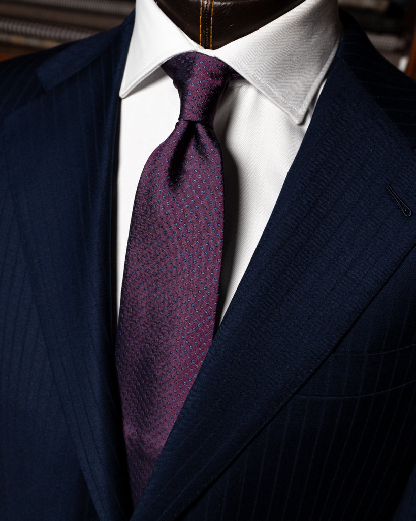 Giotto Herringbone Tone on Tone Peacock Blue Suit