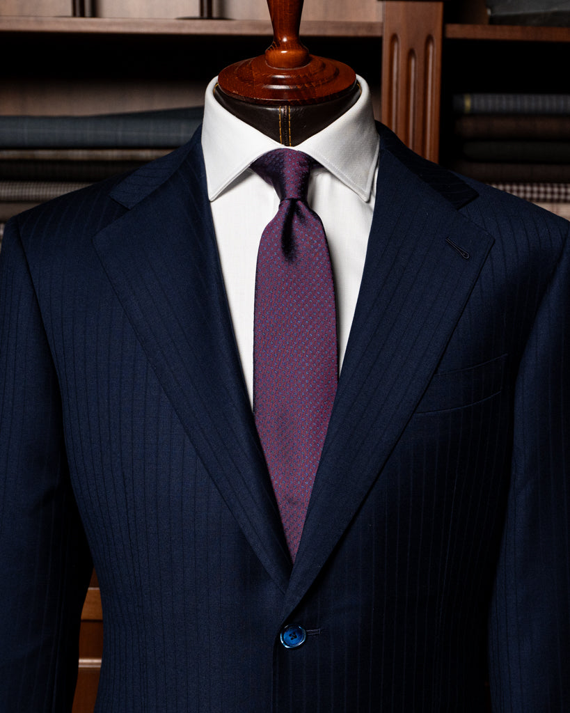 Giotto Herringbone Tone on Tone Peacock Blue Suit