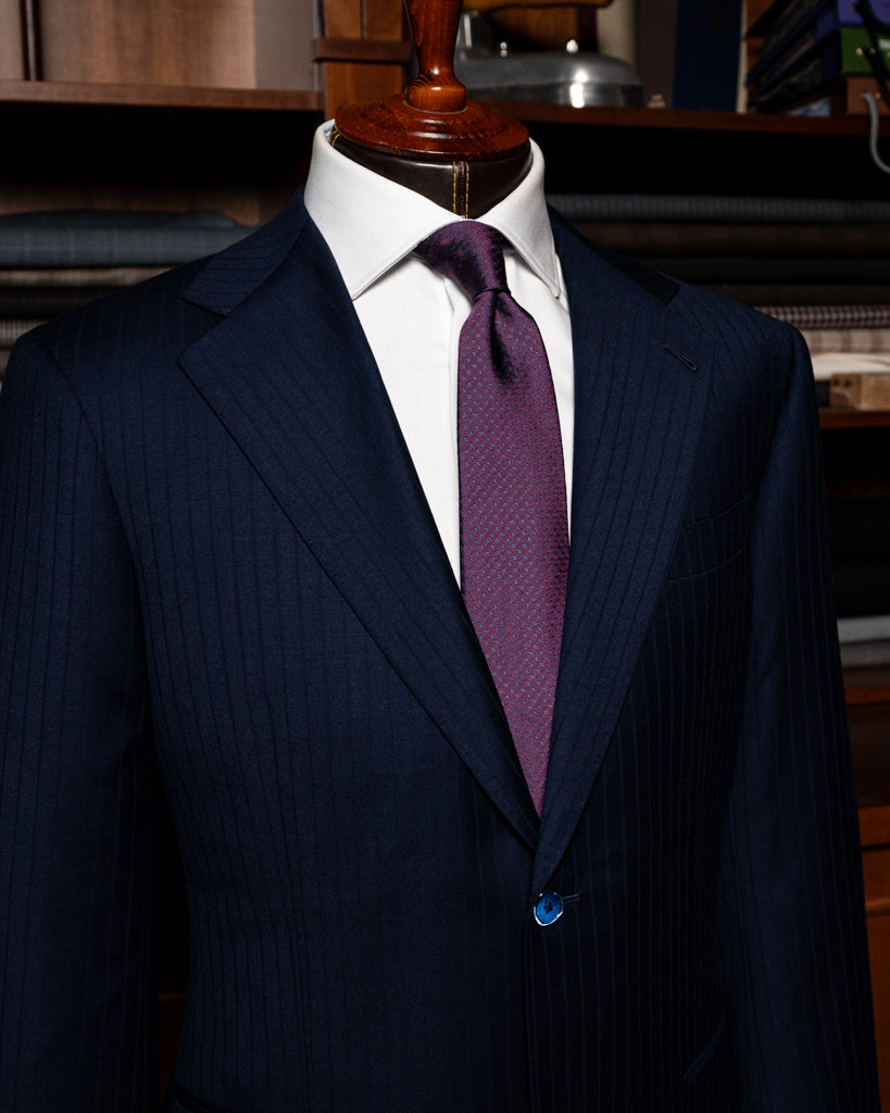 Giotto Herringbone Tone on Tone Peacock Blue Suit