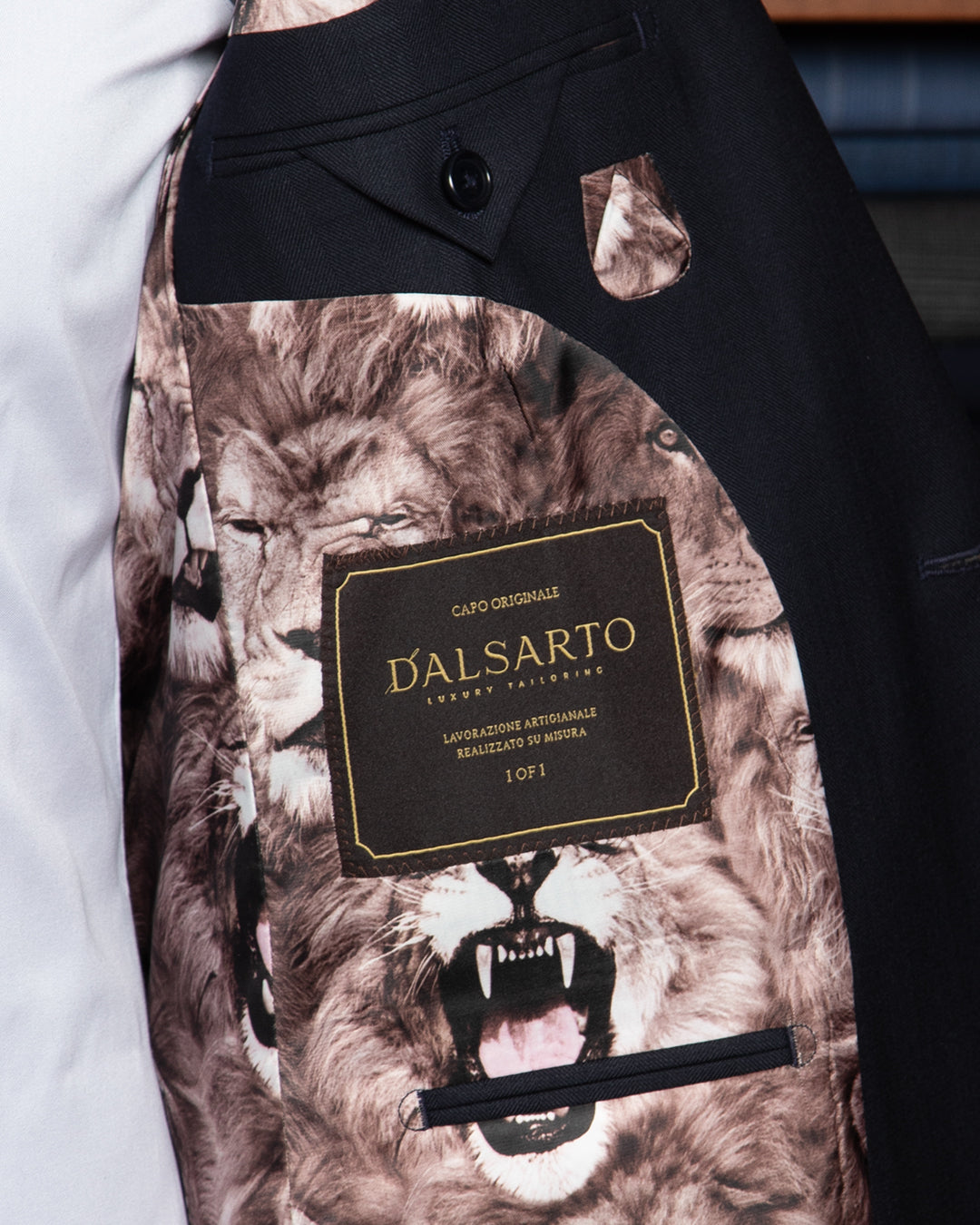 Abito Modernico Blu Scuro Spinato