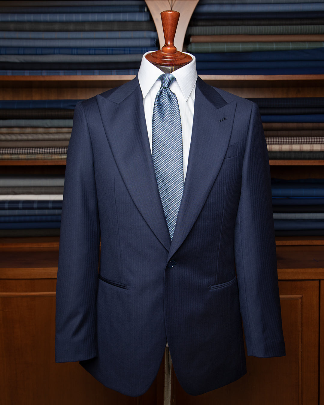Abito Modernico Blu Spinato