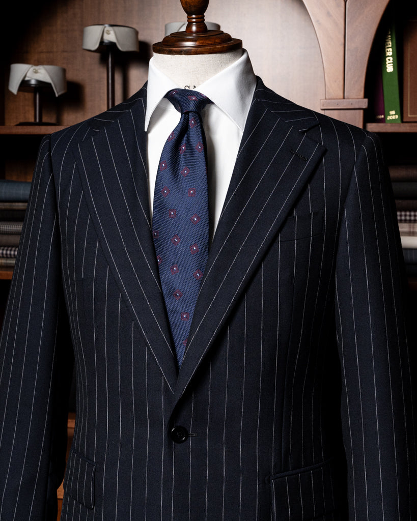 Abito Modernico Gessato Blu Scuro