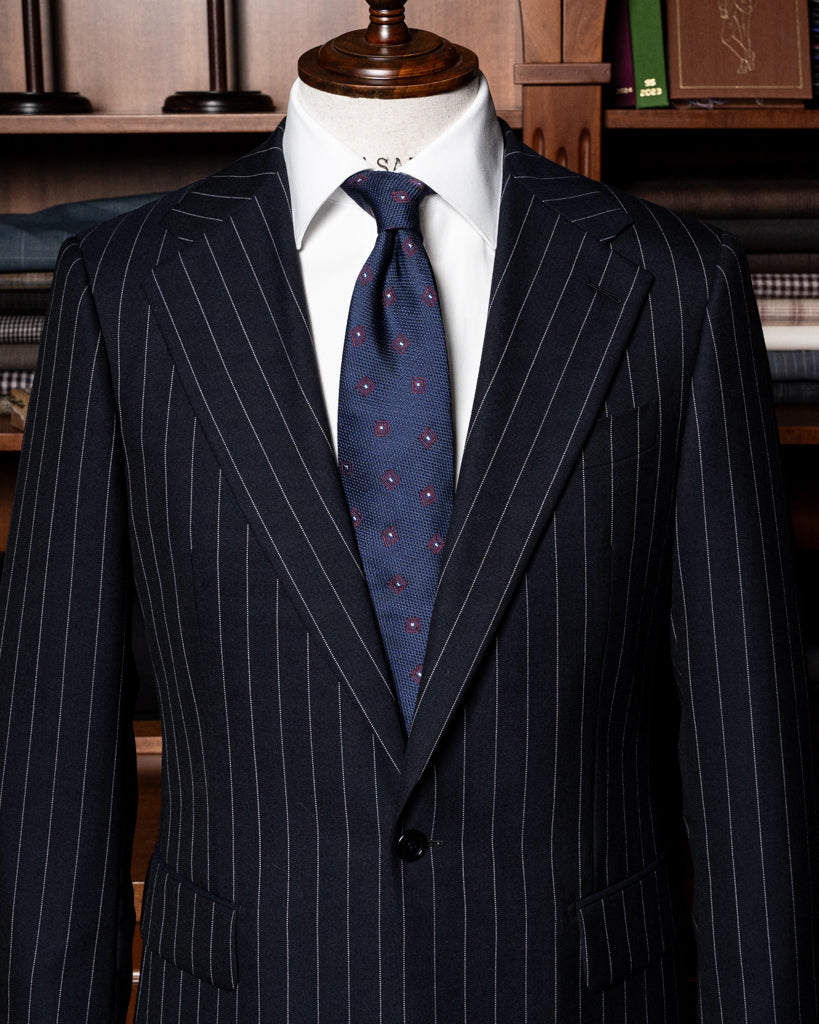 Abito Modernico Gessato Blu Scuro