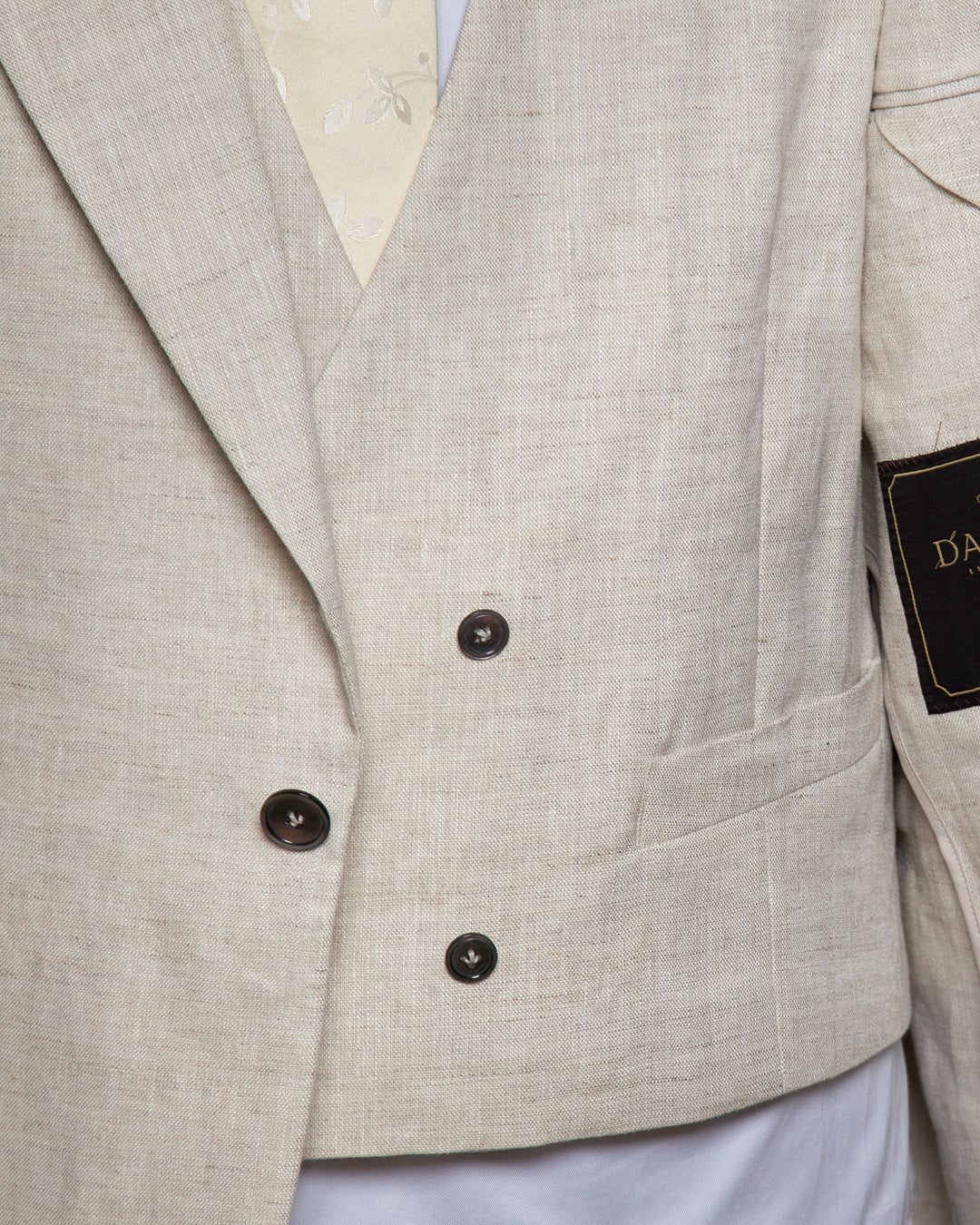 Abito Modernico Lino Avorio con Gilet
