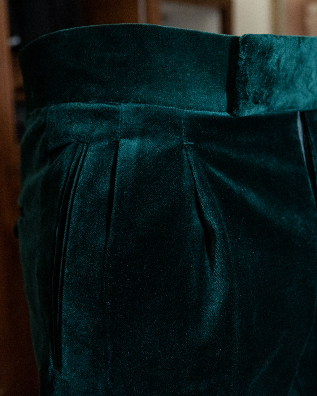 Smoking Michelangelo Velluto Verde Scuro