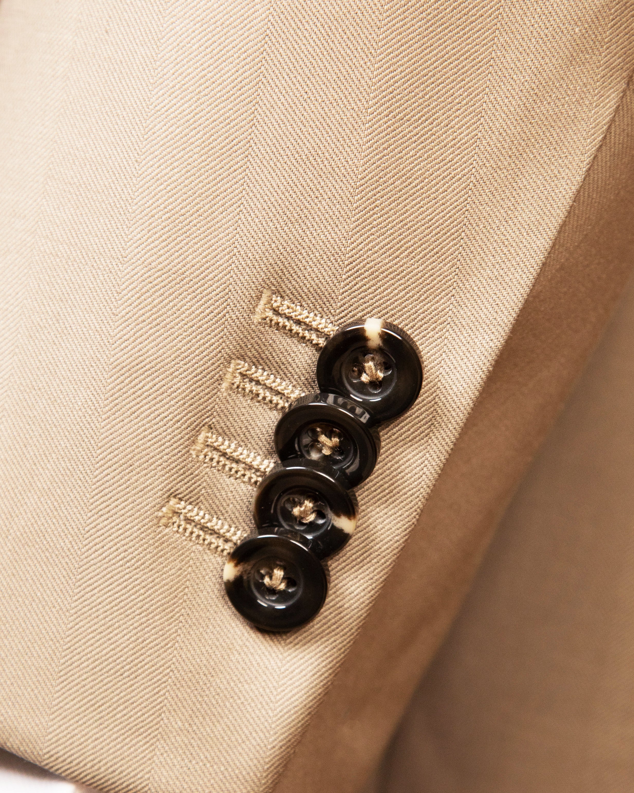 Abito Perugino Beige Spinato Sfoderato