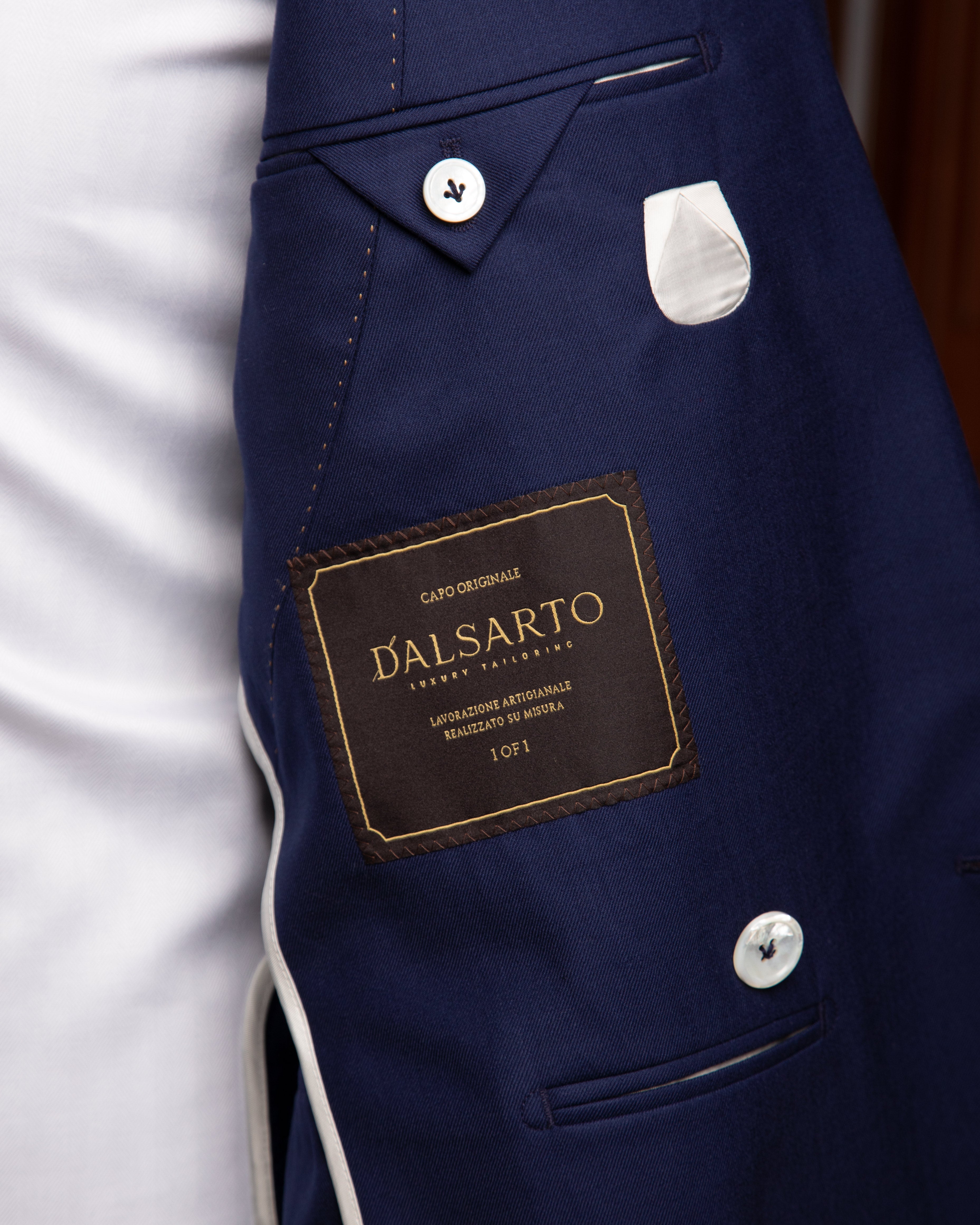 Perugino Blue Suit with White Mother of Pearl Buttons