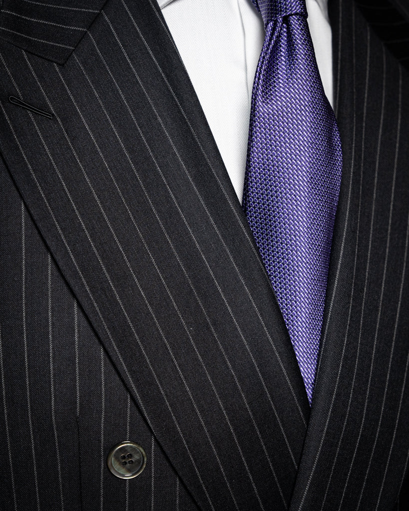 Perugino Dark Grey Pinstripe Suit