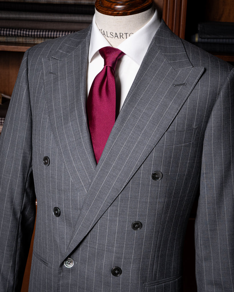 Perugino Gray Pinstripe Suit
