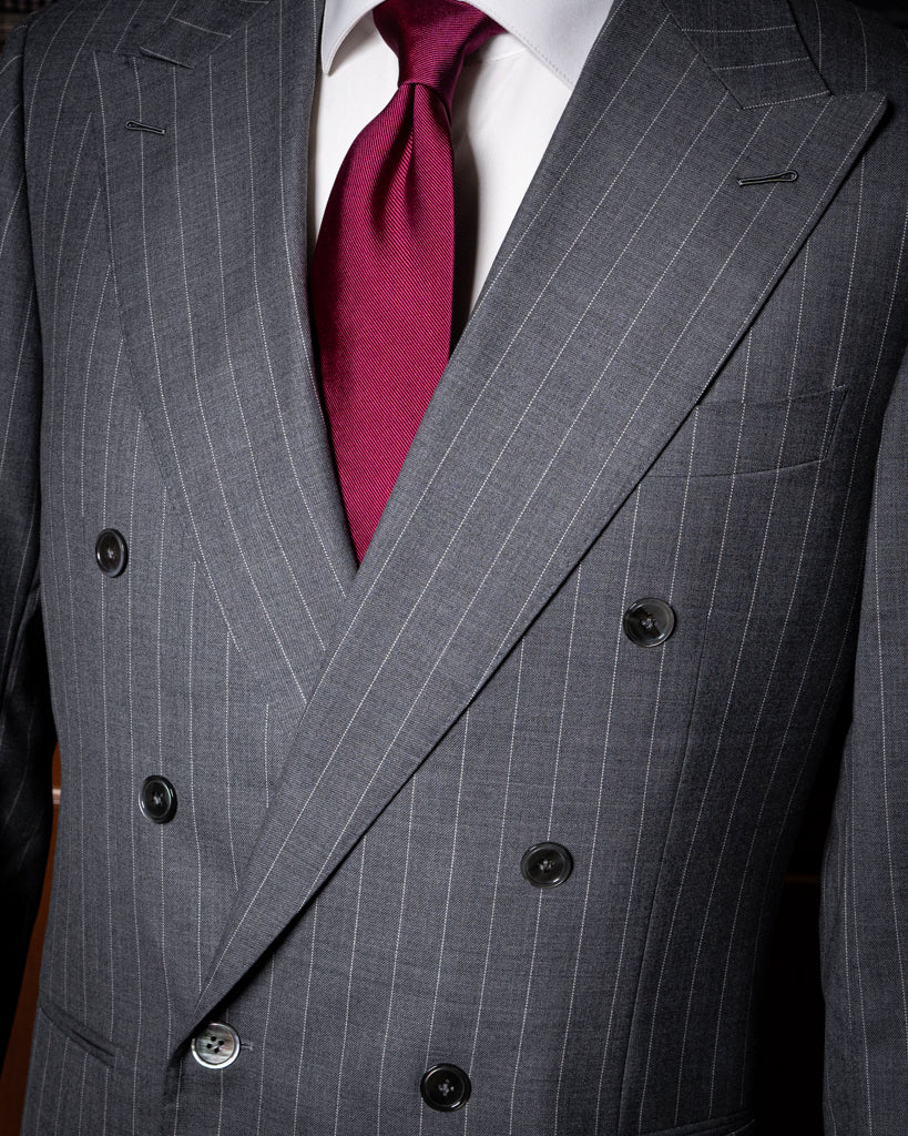 Perugino Gray Pinstripe Suit