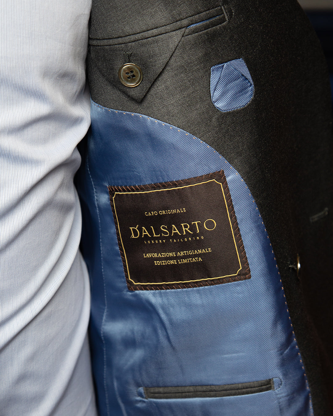 Perugino Double-Breasted Grey Wool Suit