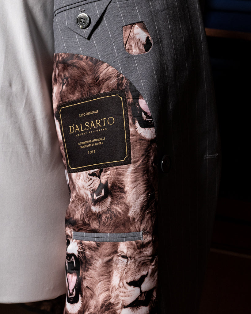 Abito Perugino Grigio Ghiaccio Gessato