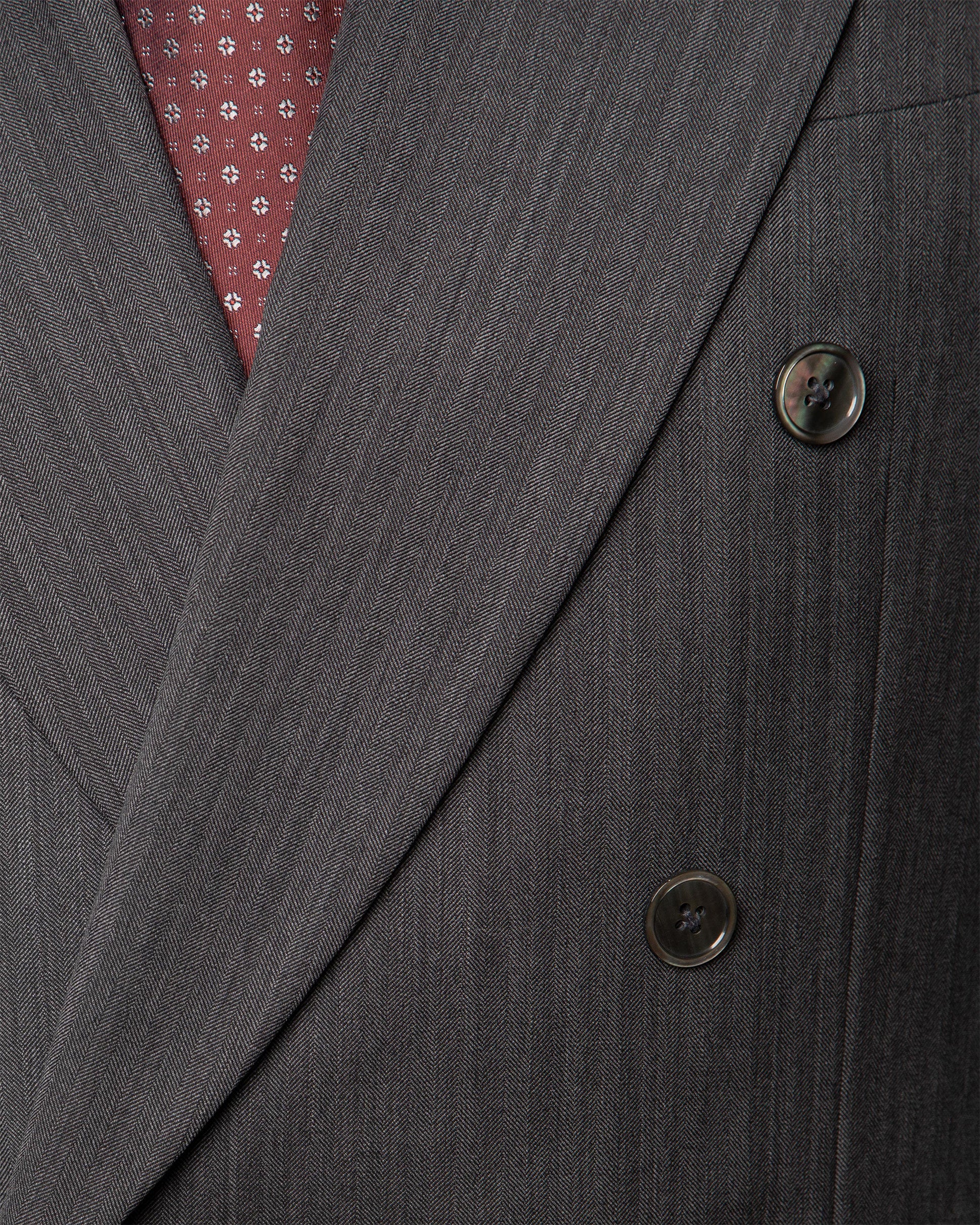Perugino Herringbone Grey Suit