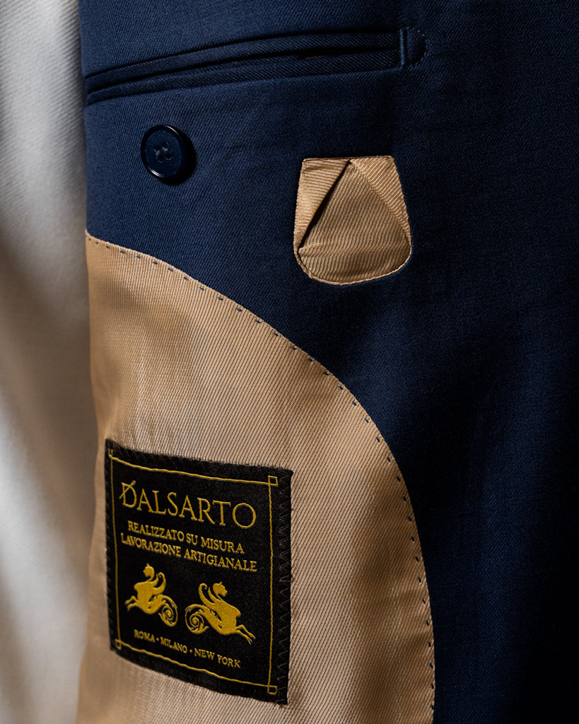 Bernini 3 Pieces Blue Suit with Gold Lining