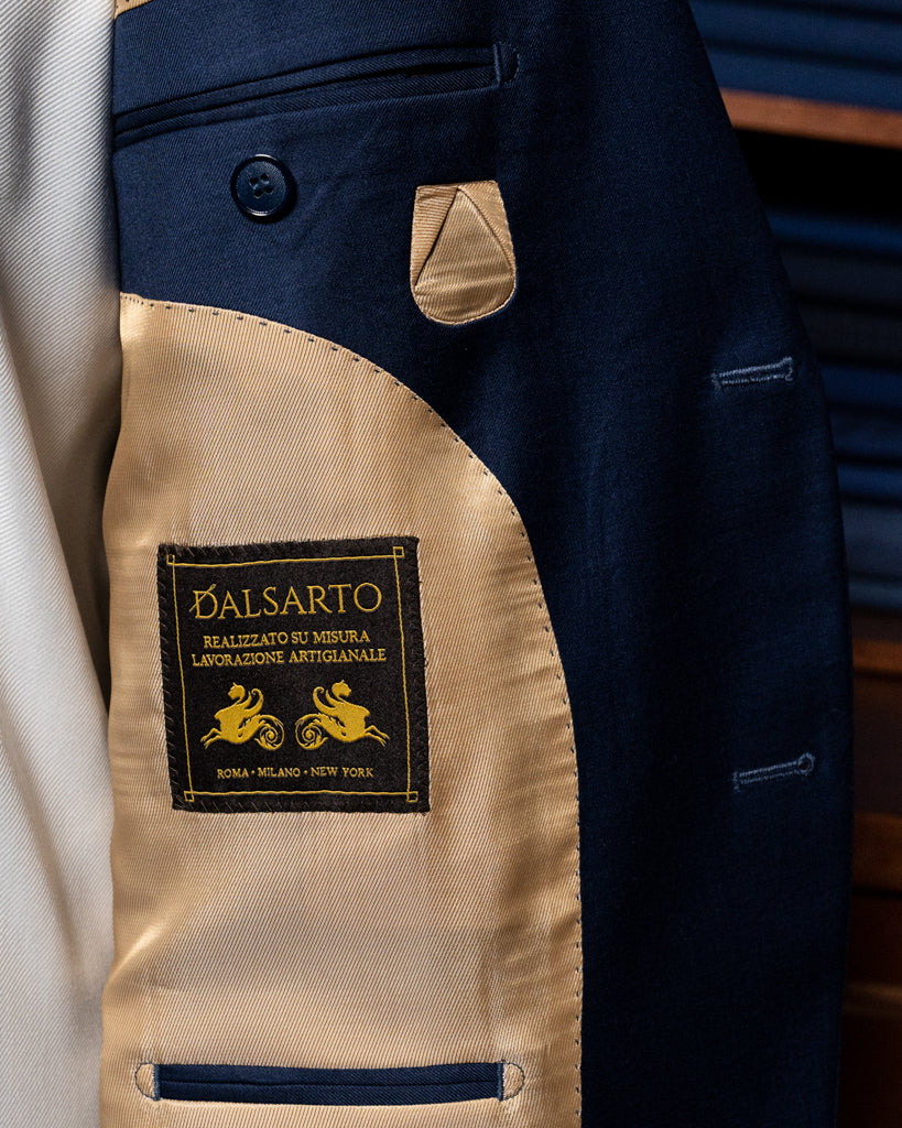Bernini 3 Pieces Blue Suit with Gold Lining