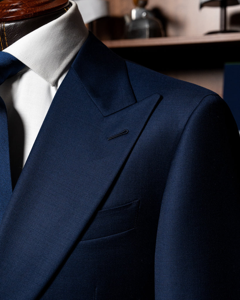 Bernini 3 Pieces Blue Suit with Gold Lining