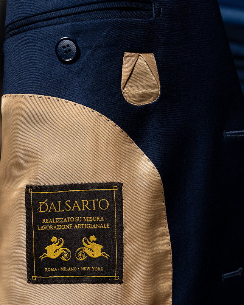 Bernini 3 Pieces Blue Suit with Gold Lining