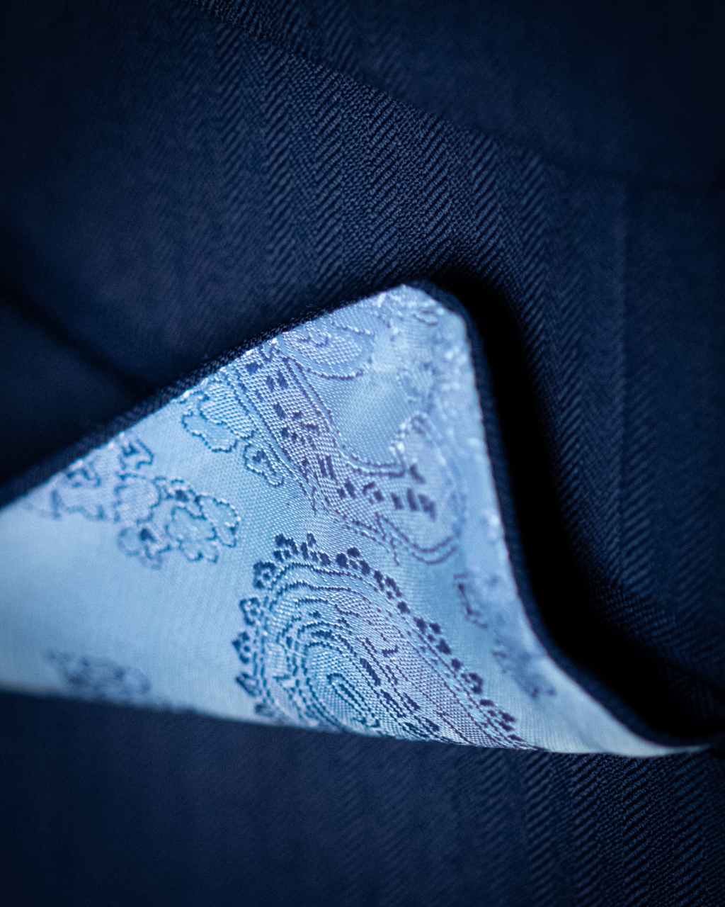Abito Bernini Blu Chiaro Spinato con Gilet