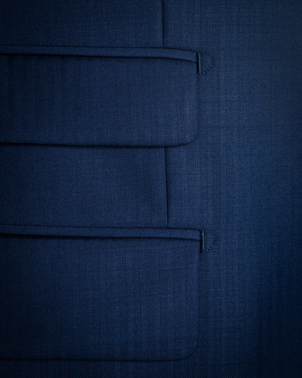 Abito Bernini Blu Chiaro Spinato con Gilet