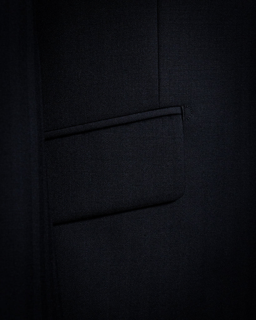 Giotto Herringbone Blue Suit