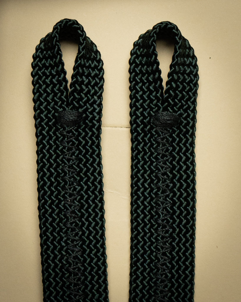 Green Striped Suspenders