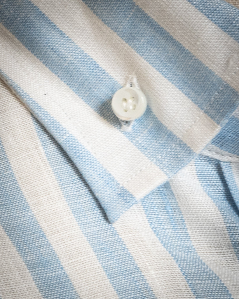 Camicia Button Down Bacchettata Azzurra