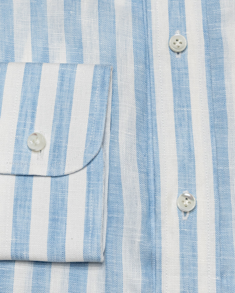 Camicia Button Down Bacchettata Azzurra