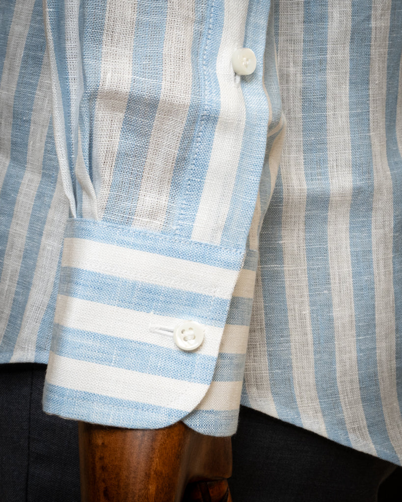 Camicia Button Down Bacchettata Azzurra