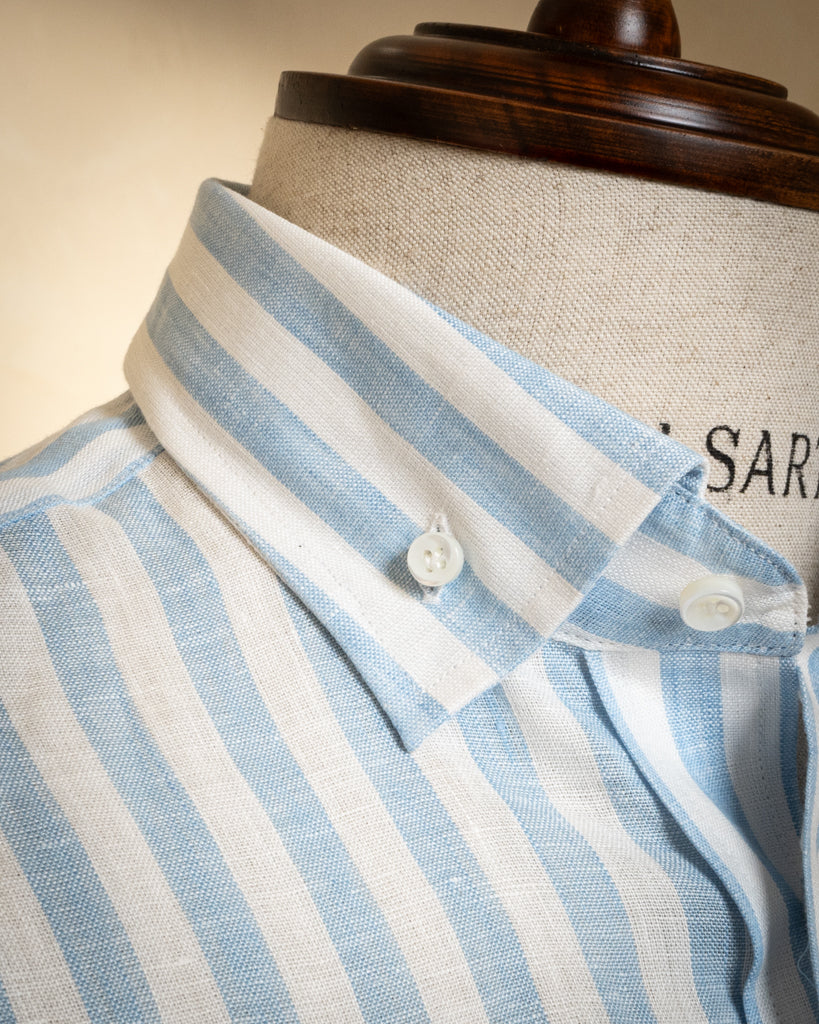Camicia Button Down Bacchettata Azzurra
