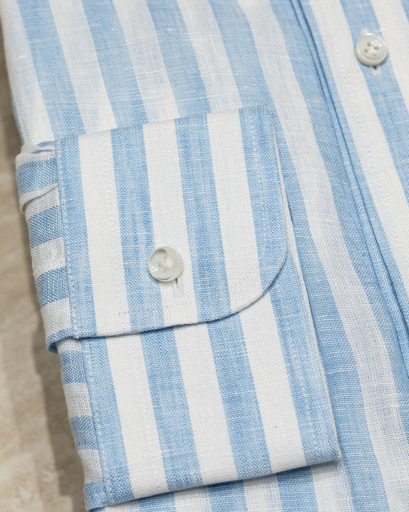 Camicia Button Down Bacchettata Azzurra