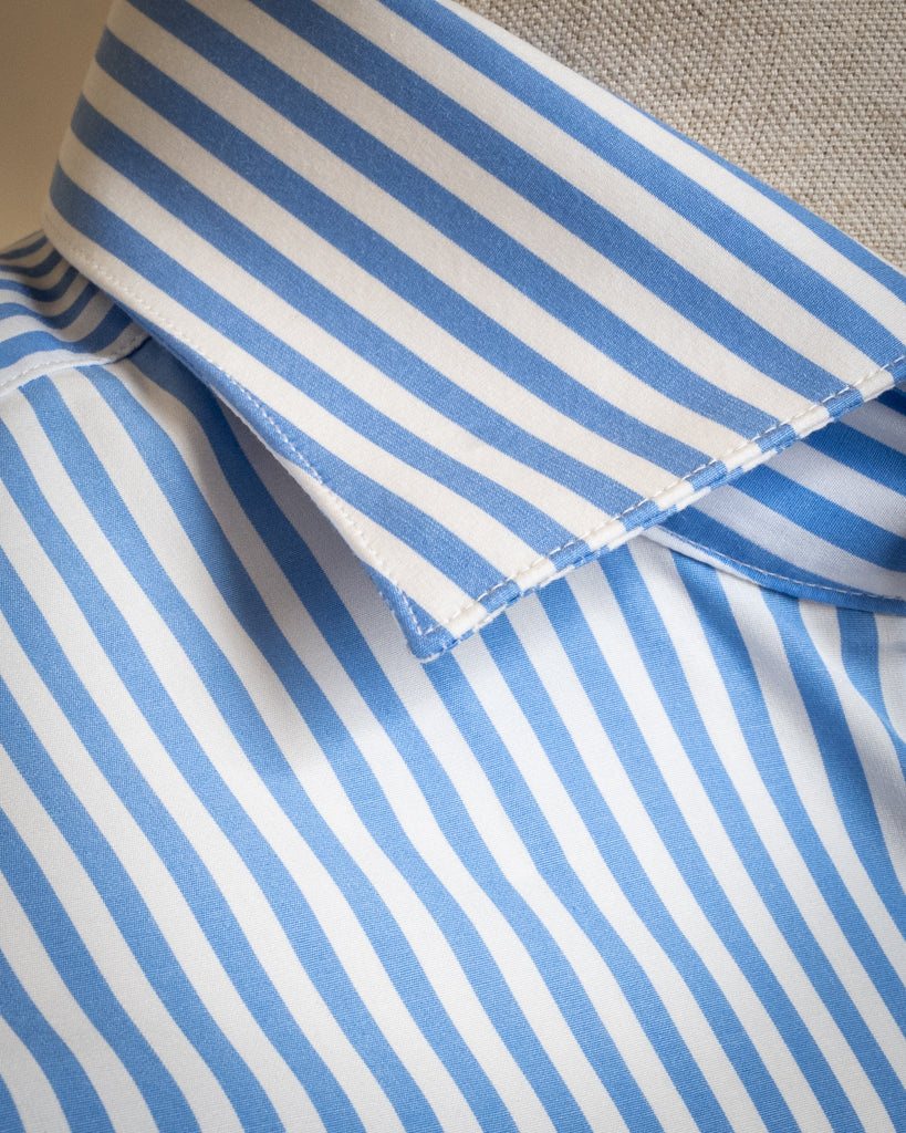 Bellini Striped Shirt Light Blue Stretch