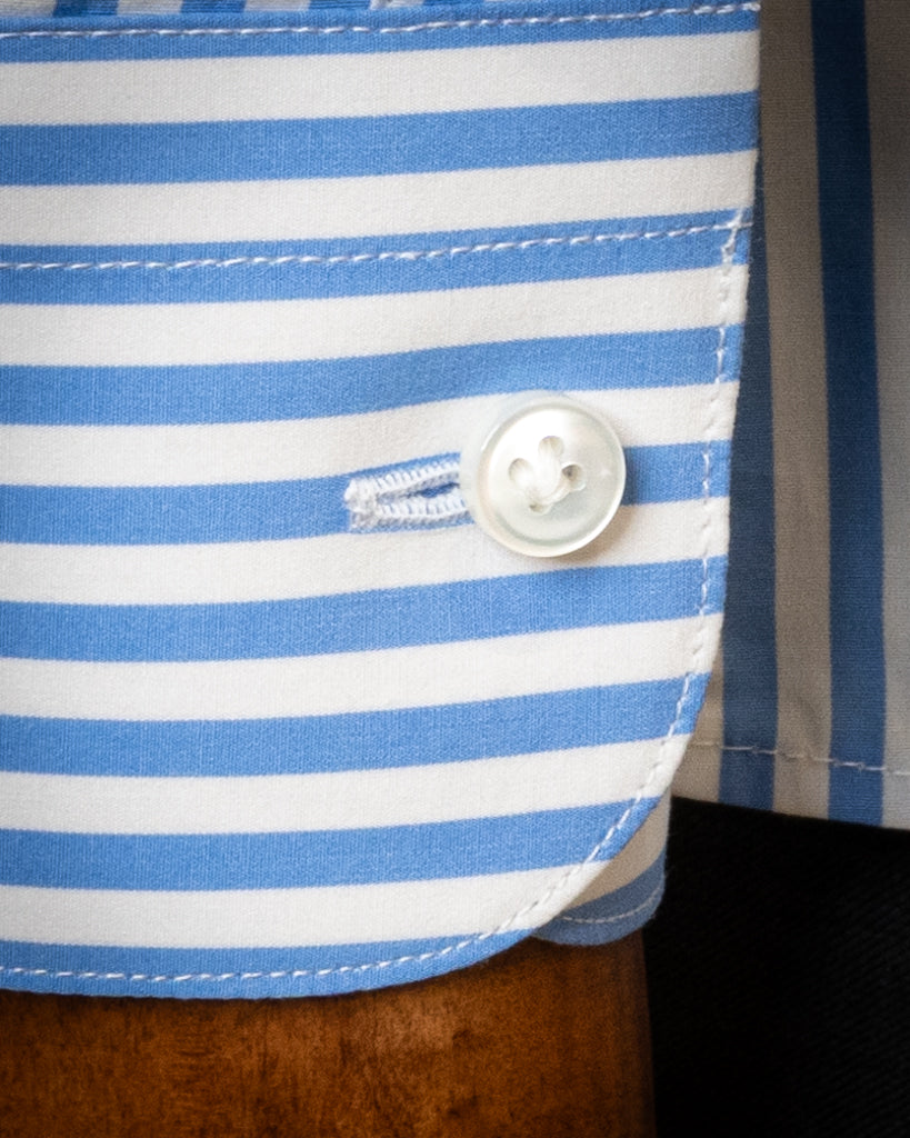 Bellini Striped Shirt Light Blue Stretch