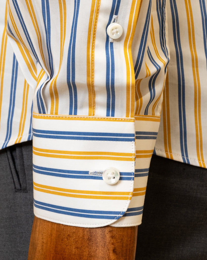 Yellow and Blue Striped Shirt