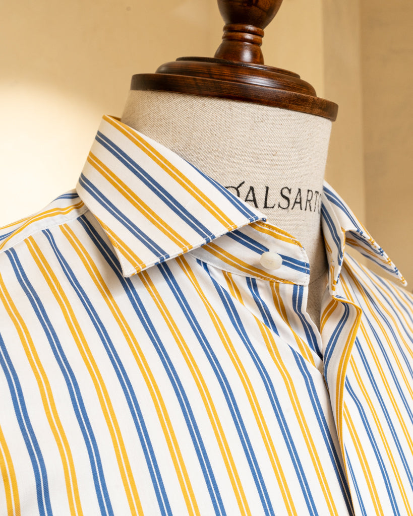 Yellow and Blue Striped Shirt