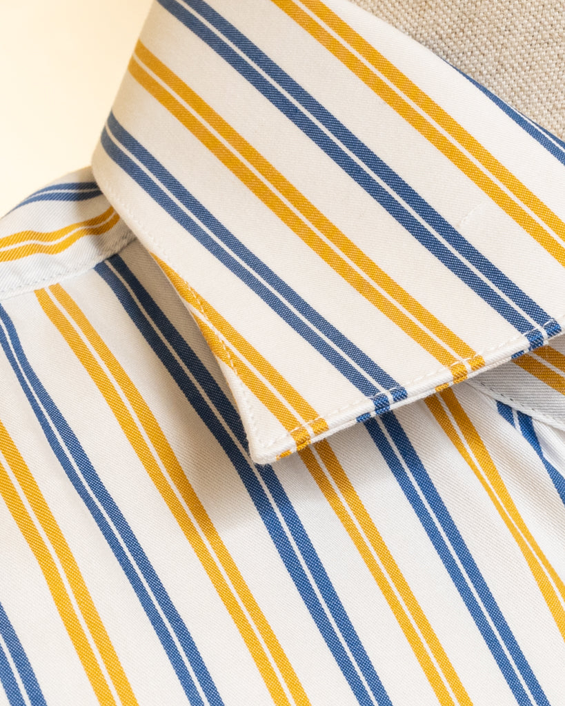 Yellow and Blue Striped Shirt