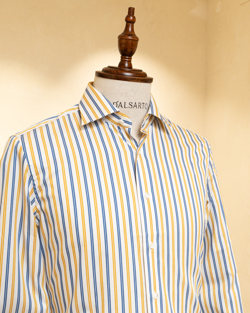 Yellow and Blue Striped Shirt