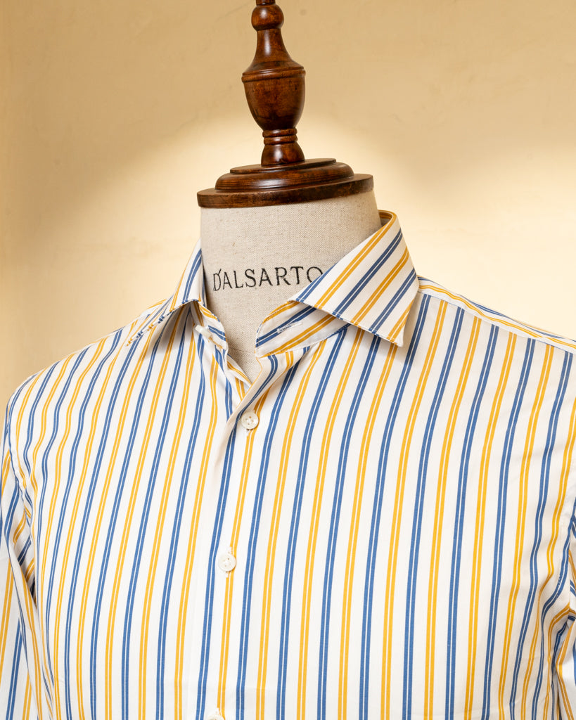 Yellow and Blue Striped Shirt