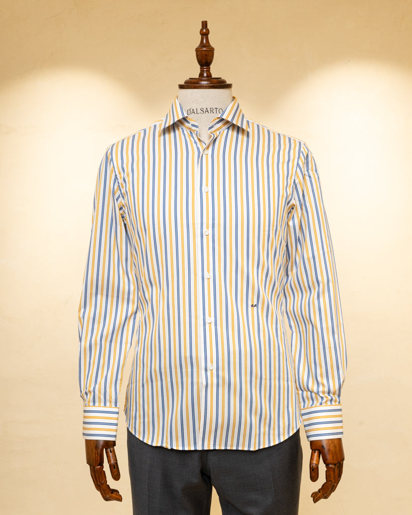 Yellow and Blue Striped Shirt