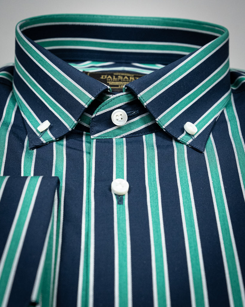 Green and Blue Striped Shirt