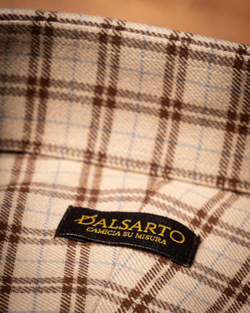 Camicia Beige a Quadri