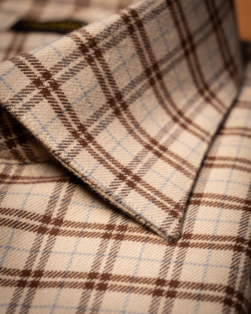 Camicia Beige a Quadri