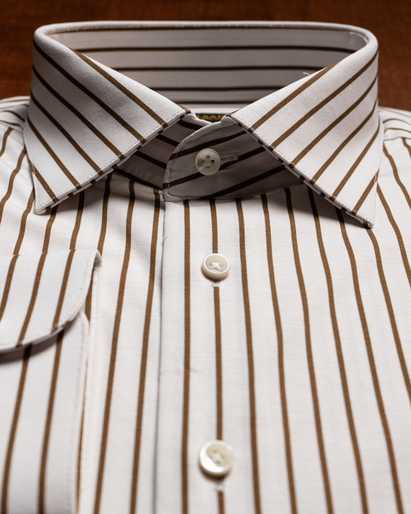 Camicia Bellini Marrone Bacchettata