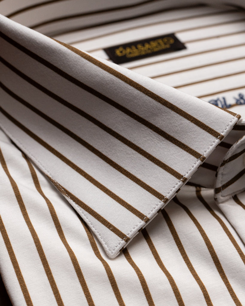 Camicia Bellini Marrone Bacchettata