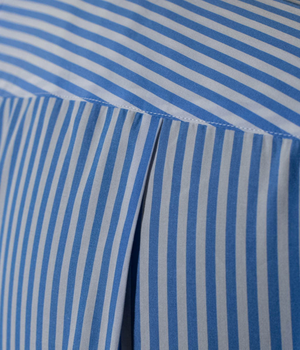 Camicia Bianca e Azzurra Bacchettata