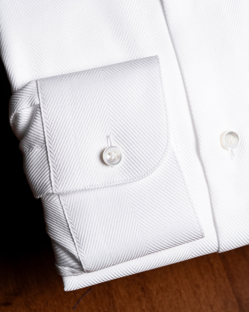 Camicia Bianca Twill Cerimonia