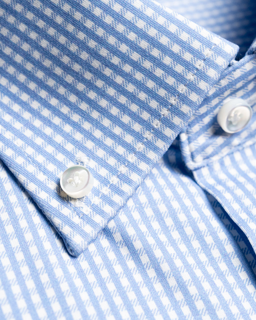 Blue Check Button Down Shirt