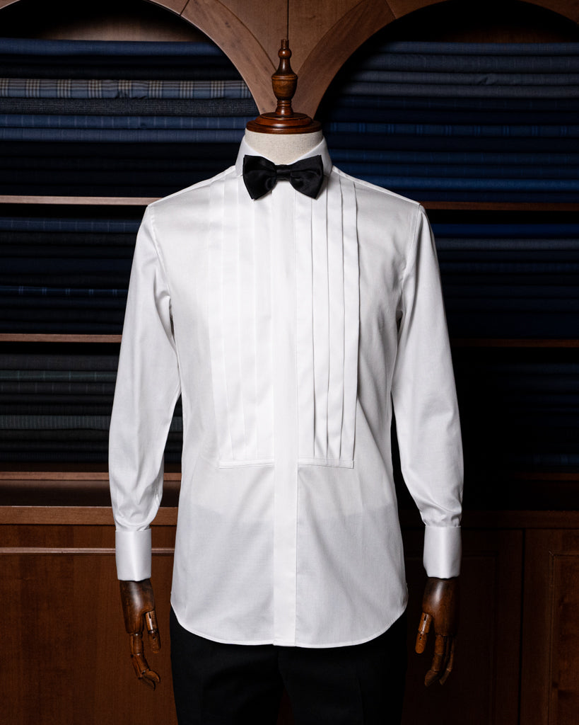 White Pleated Ceremony Shirt