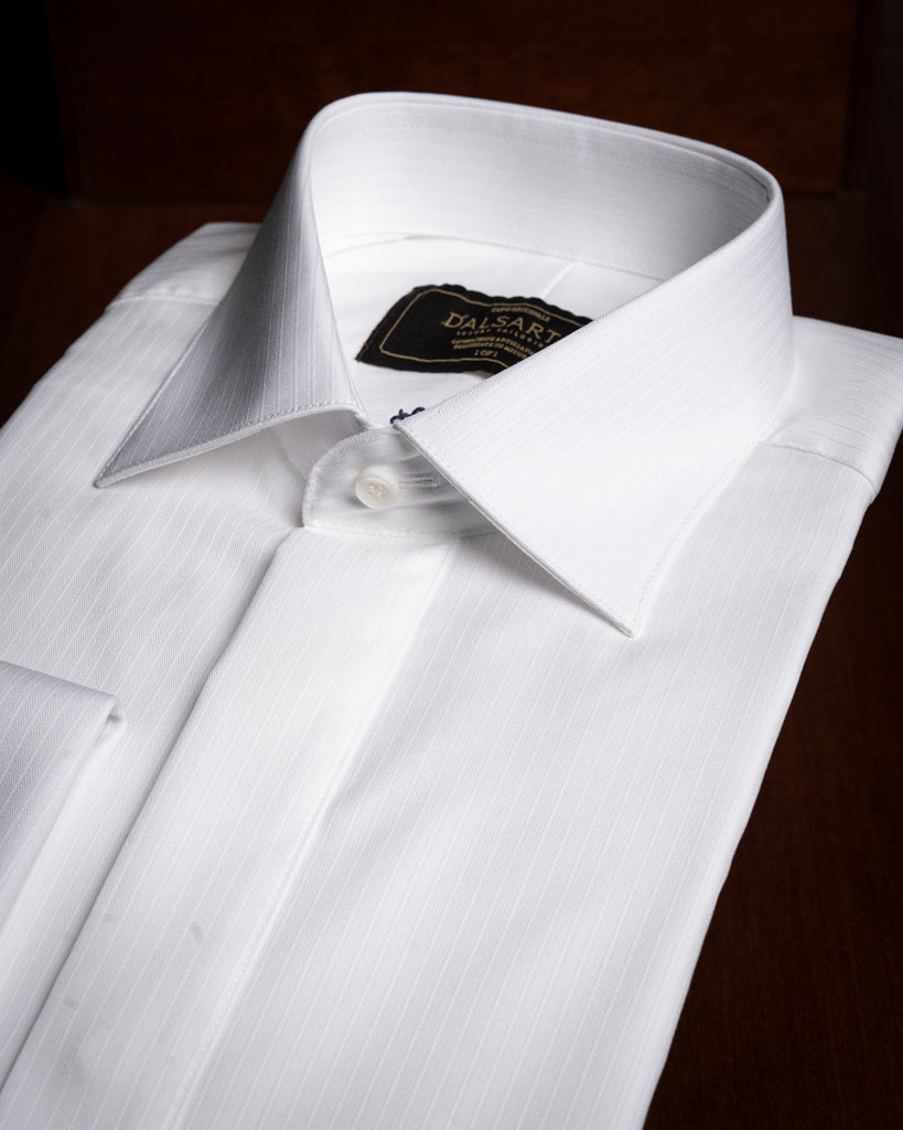 White Ceremony Shirt with Relief