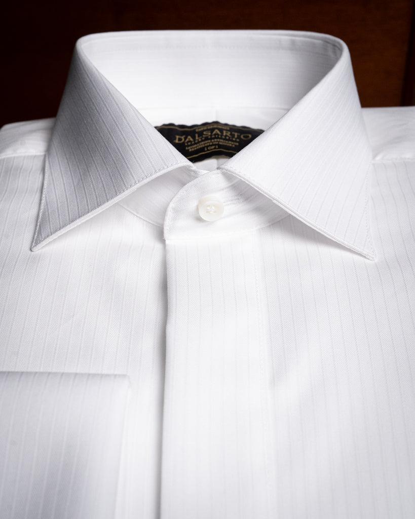 White Ceremony Shirt with Relief
